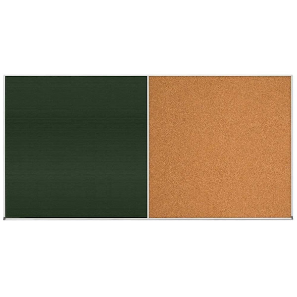 Enclosed Corkboard, 1 Door, 48"x36", 4" Fra, UV3416-BRONZE-RUBBER